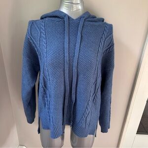 POL Blue Textured Women's Sweater